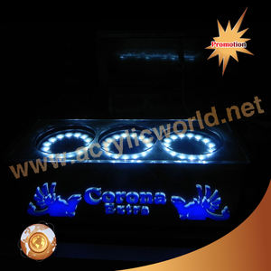 Base d'affichage de vin acrylique personnalisée personnalisée/couleur lumière acrylique Led liqueur présentoir compteur de vin - Product Image 5