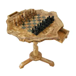 Olive Wood coffee Chess Table