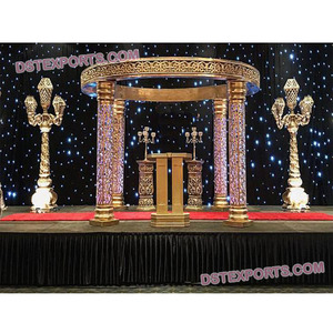 Meilleur fabricant de Mandap pour cérémonie de mariage indienne, Mandap doré pour mariage hindou, Mandap en fibre pour mariage, prix d'usine en Australie - Product Image 1