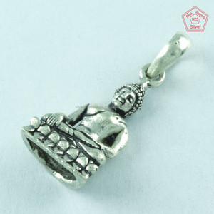 Colgante de Buda de Plata de Ley 925, joyería de plata al por mayor y fabricante de la India - Product Image 3