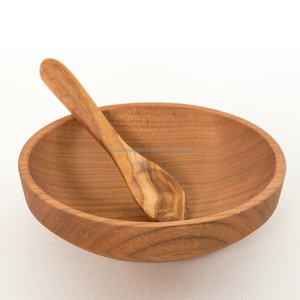 Ensaladera de madera, cuencos de madera para servir, artículo de vajilla de madera, ensaladera, cuencos de madera únicos, tazón de sopa, tazón de madera de acacia, tazón de Bambú - Product Image 1