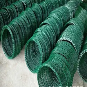 Pvc coated galvanized Security fence razor barbed wire