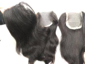 Cabello humano Remy virgen indonesio Cierre de encaje 4x4 Onda recta sedosa Textura negra natural - Product Image 5