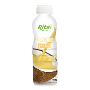 500ml PP Garrafa Leite De Coco Puro Com Banana Atacadista Best Selling Product Boost Energy Coconut Water Brands