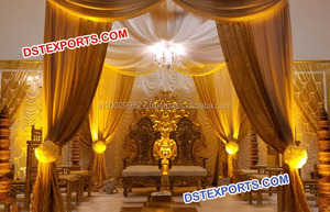 Chaises de mandap de mariage indiennes de designer, chaises de mandap dorées traditionnelles, ensemble de chaises de mandap de mariage style Bollywood, Irlande - Product Image 4
