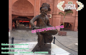 Estatua de Kikli Mutiyar de Fibra de Vidrio de Estilo Moderno y Ligero con Aspecto Metálico, Diseño Personalizable, Tradicional Punjabi - Product Image 2