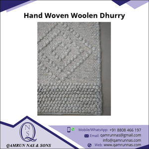 Taille personnalisée style moderne lavable tissage plat Dhurrie tapis tissé sol tapis tissés pour salon pour enfants - Product Image 4