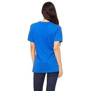 T-shirts Streetwear à Col en V Personnalisables pour Femmes et Hommes 100% Coton Respirant Logo Personnalisé pour Impression - Product Image 2