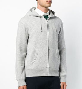 Sudadera con capucha ajustada para hombre y mujer, prenda deportiva de chándal con logotipo bordado, forro polar, color gris, para gimnasio, Invierno - Product Image 1