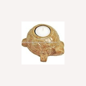 Soapstone Tea Light Holder In <b>Tortoise</b> Shape - Product Image 1