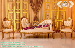 Sofá Maharaja para Escenario de Boda, Elegante Sofá Nupcial para Novios, Sofá de Madera de Lujo para Escenario de Boda, Reino Unido, Estados Unidos, Australia - Product Image 4