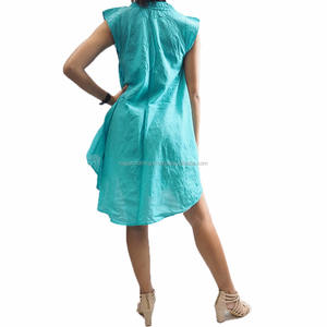 NAPAT ชุดเดรสคอวีแขนสั้นสำหรับผู้หญิง,ชุดเดรสกระโปรงสั้นสไตล์น่ารัก - Product Image 2