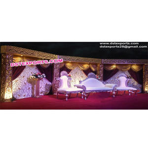 Juego de decoraciones de escenario para bodas, Set de decoración de escenario de fibra India musulmán, Nikah - Product Image 1