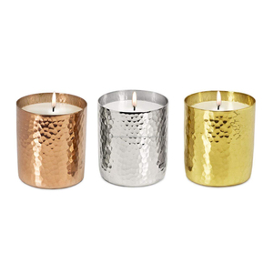 Bougeoir en laiton martelé écologique, couleur personnalisée pour la décoration de la maison, mariage, Noël, bougeoir artisanal personnalisé - Product Image 2