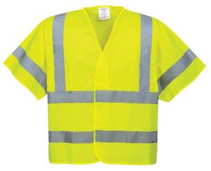 ANSI 100% Poliéster Media manga Chaleco DE SEGURIDAD reflectante Chaleco de advertencia - Product Image 1
