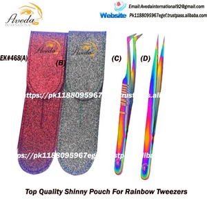 Pochette brillante Offre Spéciale personnalisée 2 pièces pour pince à épiler extension de cils emballage meilleur style Kit/étui 2 pièces brillant Russie - Product Image 3