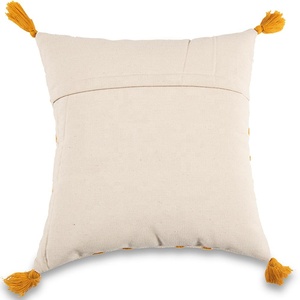 Beautiful decorative Pillow <b>cover</b> with added Tassel latest <b>design</b> <b>cushion</b> <b>cover</b> for house warming wholesale rate pillow case - Product Image 3