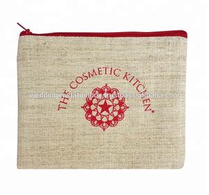 Modern Eco-Friendly Zippered Hemp Cosmetic Bag Fashion-Style with Zipper Closure - Product Image 5