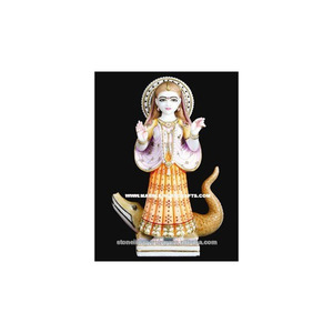 Goddess Khodiyar Mata,หินอ่อนสีขาวบริสุทธิ์ทันสมัย Makrana ประติมากรรมหินอ่อน Shinning Makrana สำหรับบูชา - Product Image 1