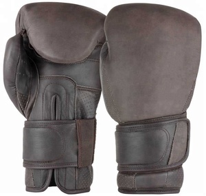 ถุงมือชกมวยทำจากหนังวัวแบบตะขอและห่วงแม่พิมพ์ทำมือสำหรับฝึกศิลปะการต่อสู้ - Product Image 2