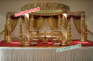 Pilier de mandap de mariage en fibre, décoration de pilier en forme de cerf-volant, mandap de mariage, dernier modèle de mandap en cristal pour la décoration CALIFORNIA - Product Image 6