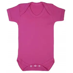 Toptan özel renk yumuşak rahat Unisex organik pamuk yarım kollu bebek tulum Bodysuit tulumlar çocuk tulumları giysileri