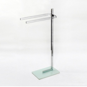 U Shape 2 <b>Rail</b> vertical decorative <b>Standing</b> <b>Towel</b> Racks - Product Image 1