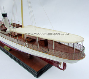เรือจำลองไม้ AL PRIMERO เรือยอชท์ไอน้ำ งานฝีมือ ของขวัญแปลกใหม่ - Product Image 2