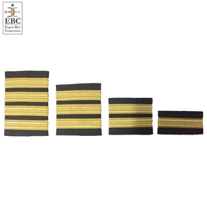 Acheter Aviation Plain Gold Stripes 1 à 4 bar Epaulettes de rang Epaulette Vente chaude Epaulettes de pilote en rayures dorées ou argentées - Product Image 6