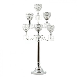 Candelabros hechos a mano de 9 brazos para el hogar, oficina, decoración de boda, candelabros elegantes, farolillos, tarros, arte, colecciones de India, modelo 5093 - Product Image 2
