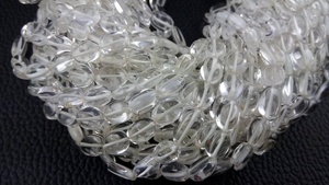 Cuentas ovaladas lisas de piedras preciosas de cuarzo cristal Natural para joyería hecha a mano Briolette transparente Piedra Natural suelta - Product Image 2
