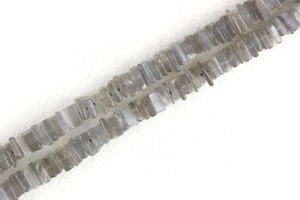 High Quality 16\" Long Strand Natural Grey Moonstone <b>Heishi</b> <b>Beads</b> Smooth Square Shape Gemstone Wholesale - Product Image 2