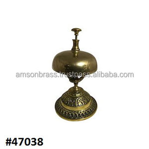 Sonnette de bureau en laiton, 1 pièce, Design floral - Product Image 5