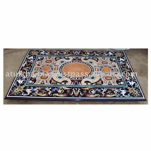 Mesa de centro de mármol tallado a mano, diseño incrustado, hermoso - Product Image 1