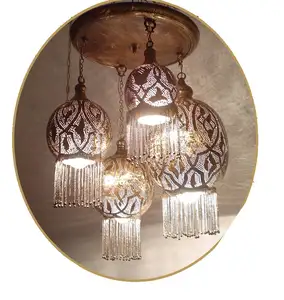 Iralan — lustre LED marocain en forme de boules, luminaire de plafond en mosaïque, ampoules suspendues, Chandelier