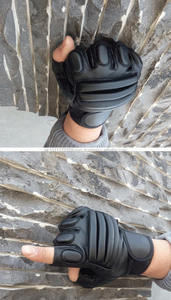 Guantes de carreras de cuero para hombre, alta calidad, Color negro, con logotipo personalizado - Product Image 5