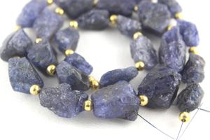 Best Quality 1 Strand December Birthstone Natural Blue Tanzanite Untreated Rough <b>Top</b> Drill for Jewelry Making Loose Gemstones - Product Image 3