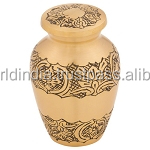 Aquarium bleu petit souvenir en aluminium crémation Urn Brassworld inde - Product Image 2
