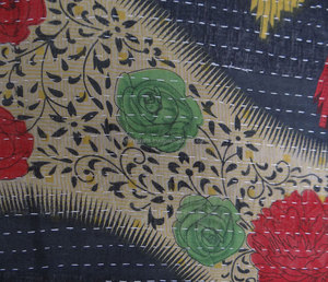 Funda de Almohada Kantha de Algodón Hecha a Mano en India - Product Image 3