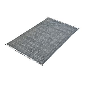 พรมผ้าฝ้าย4X6ฟุต,พรมทอมือสไตล์โบโฮโบราณ Dhurrie พิมพ์ลายบล็อกมือสไตล์อินเดีย - Product Image 2