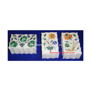 Cajas con incrustaciones de mármol decorativas para el hogar - Product Image 1