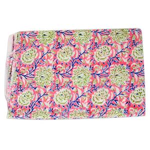 Handmade Multi-Color Cotton Sanganeri Floral Block Printed Fabric Home Textile Craft <b>for</b> Boys' Shirt Running Bag Cover Wholesale - Product Image 2
