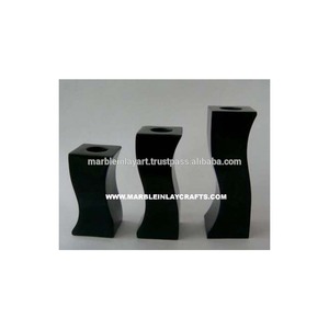 เชิงเทียนทำด้วยมือสีดำที่สวยงาม - Product Image 1