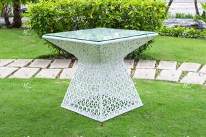 Juego de comedor y café de mimbre polivinílico para muebles de jardín al aire libre, diseño elegante - Product Image 4