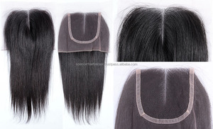 360 Lace Frontal Closure Indian Straight Human Hair Weave Natural Black Color