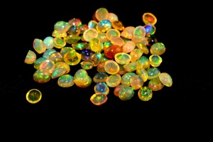 โอปอลทรงหลังเบี้ยโอปอลเอธิโอเปียนวงรีเรียบอัญมณีไฟธรรมชาติสีเหลืองสวยงามฉูดฉาดทำเครื่องประดับ DIY - Product Image 2