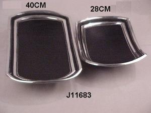 Bol de service en fonte d'aluminium avec finition polie miroir et surface en cuir Style design fantaisie pour vaisselle Assiette à soupe - Product Image 6