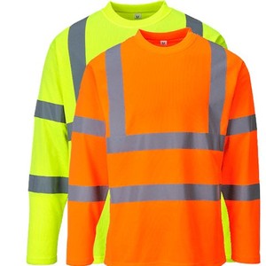 T-shirt à manches longues haute visibilité pour l'été, respirant, à séchage rapide, en tissu Birdeyes, évacuation extrême de l'humidité, réfléchissant, imperméable, fluorescent - Product Image 5