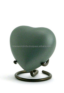 <b>Heart</b> Urn American Style Metal Funeral Supplies Brassworld India - Product Image 4