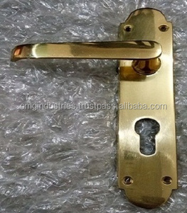 OMG các ngành công nghiệp Victorian Scroll Brass cửa xử lý khóa đồ nội thất phần cứng cửa đòn bẩy xử lý với tấm - Product Image 4